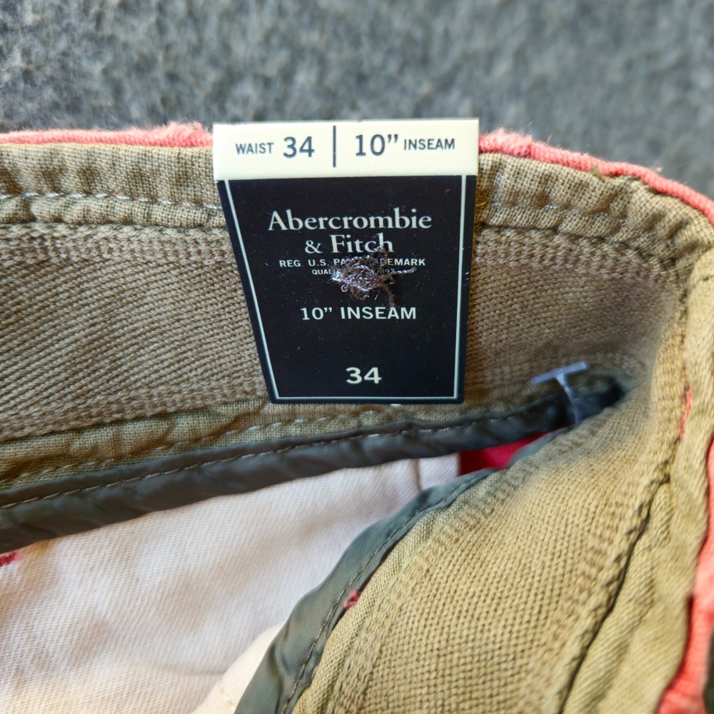 Y2K Abercrombie & Fitch Cargo Shorts Pink Sz 34 Military Utility Paratrooper NWT - Picture 8 of 14